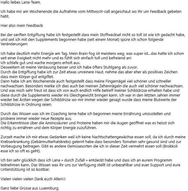 Feedback von Karin L.