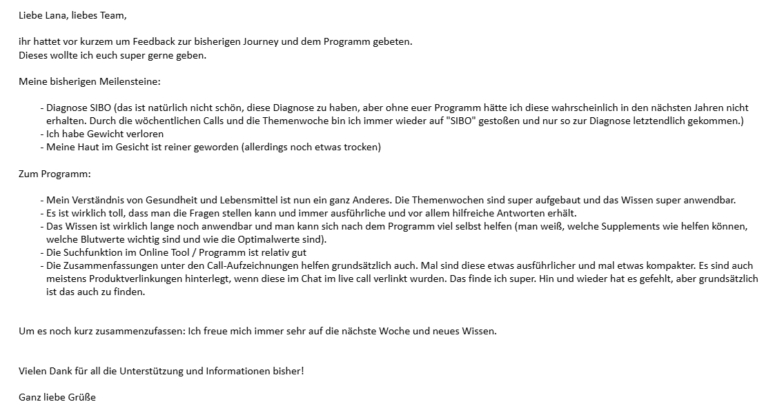 Feedback von Katharina W.