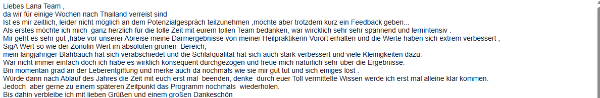 Feedback von Sabine D.