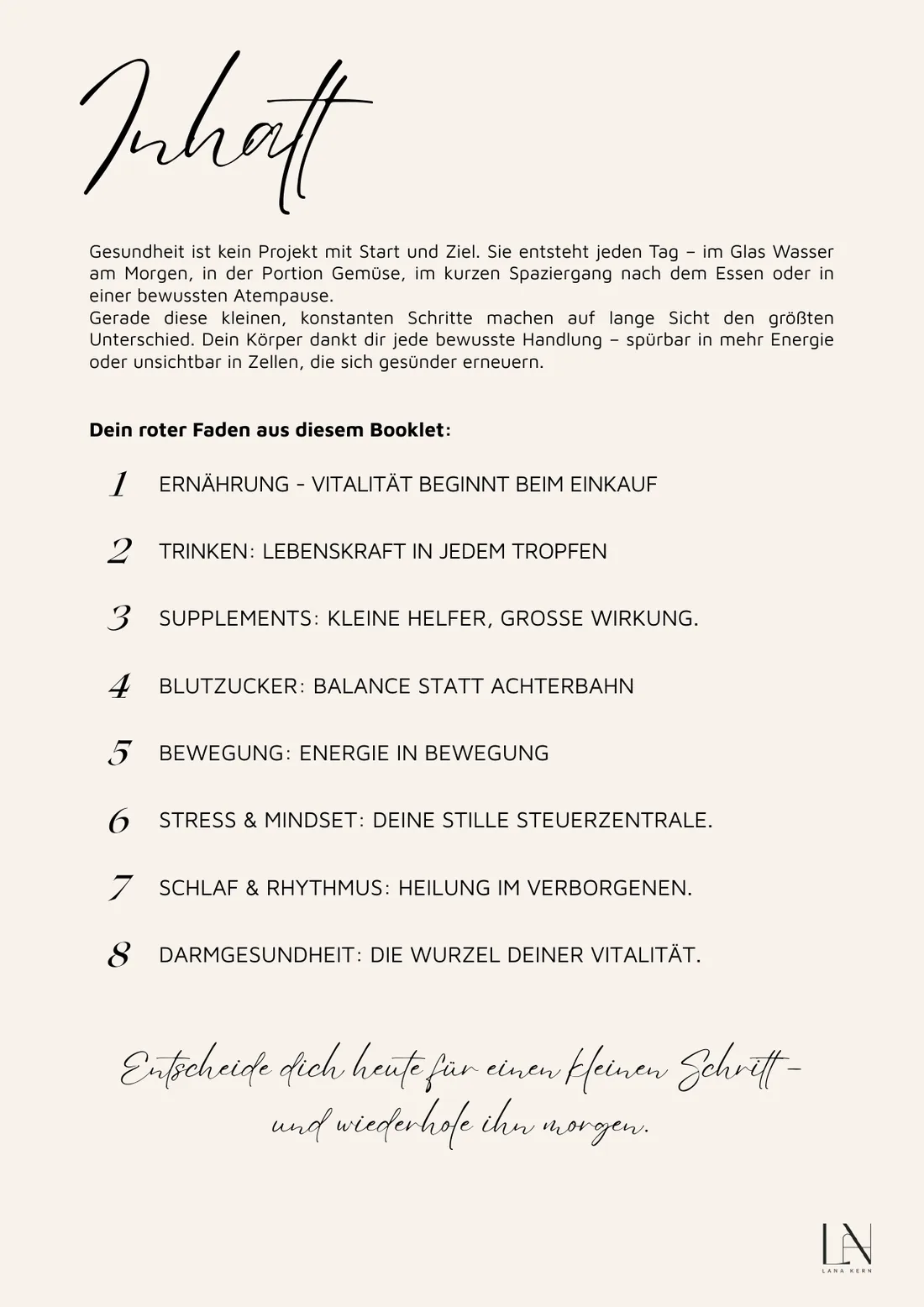 Einblick in Umsetzungsguide, Vorschauseite 1
